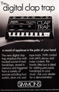 Original 1980s Simmons Digital Clap Trap Advertising Poster