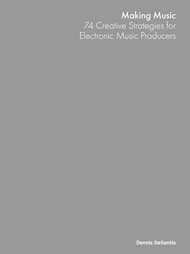The gray book cover of "Making Music: 74 Creative Strategies for Electronic Music Producers" by Dennis DeSantis features white text for both the title and author's name, presenting a minimalist design without any additional imagery.